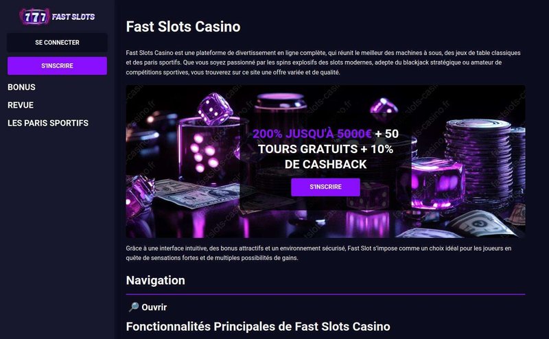 Fast slots casino connexion à France