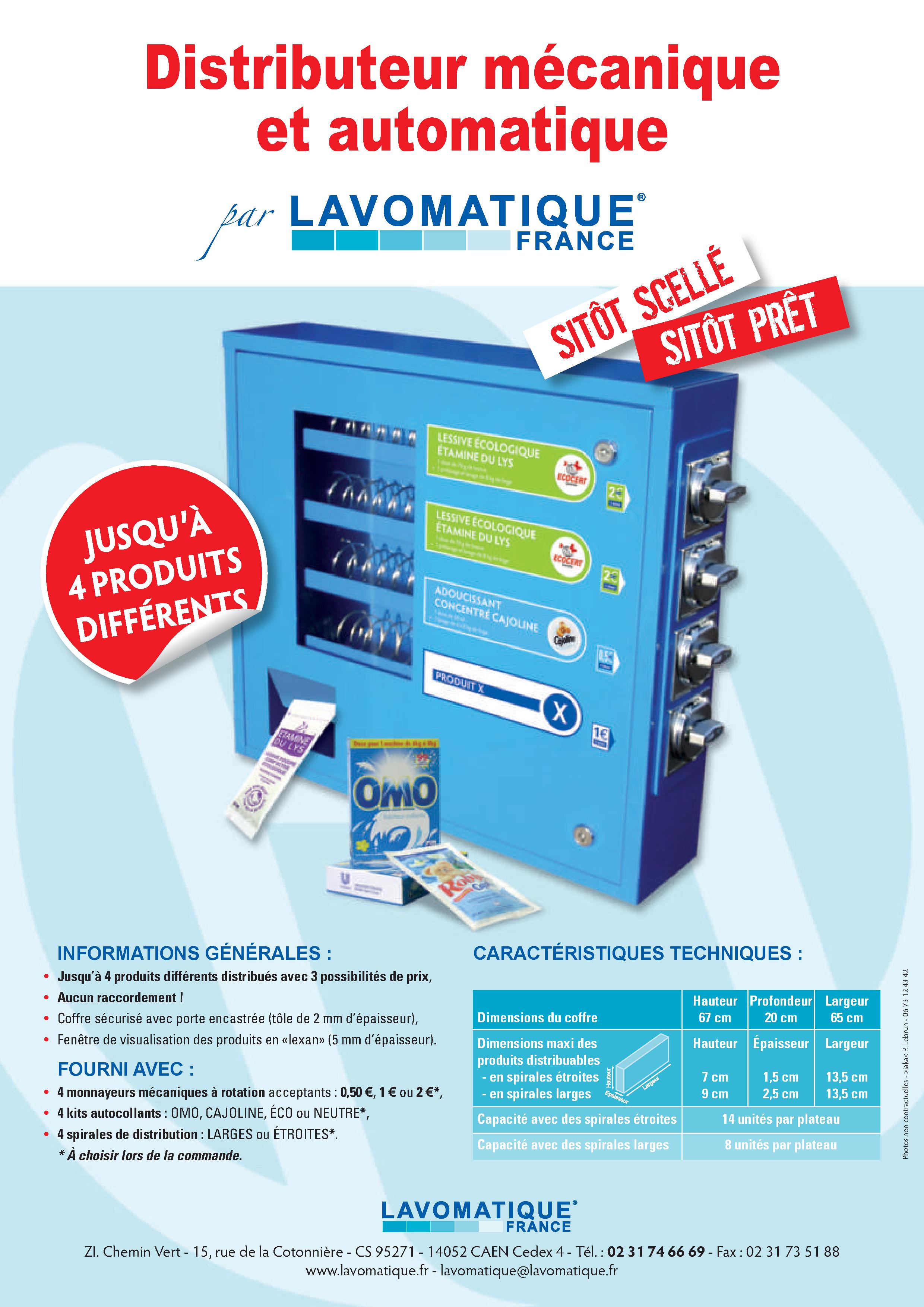 Distributeur automatique de tablette lessive pour centrale de paiement -  Spécialiste des Monnayeurs